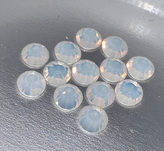 White Opal Glass Silverback Stones - WeSplurge.com