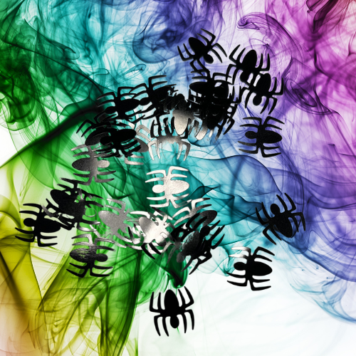 Black Spider Glitter Shapes .5oz - WeSplurge.com