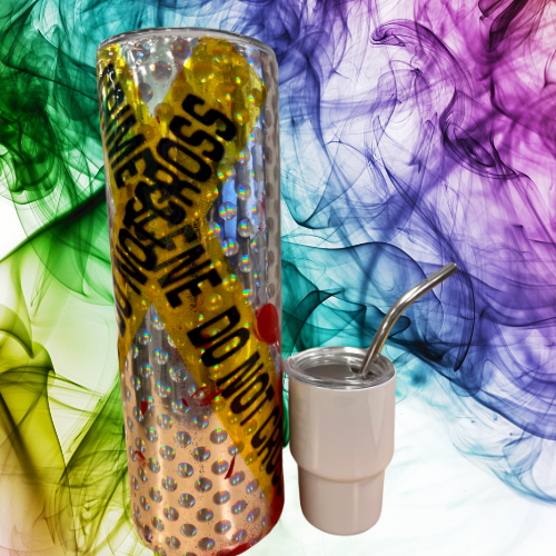 Mini Tumbler Shot Glass w/Straw