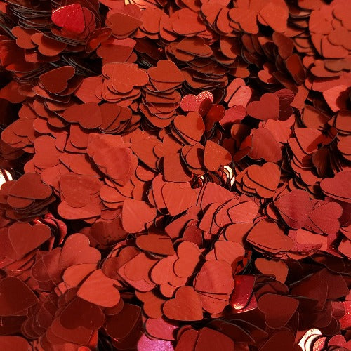 Little Red Hearts Glitter Shapes .5oz - WeSplurge.com