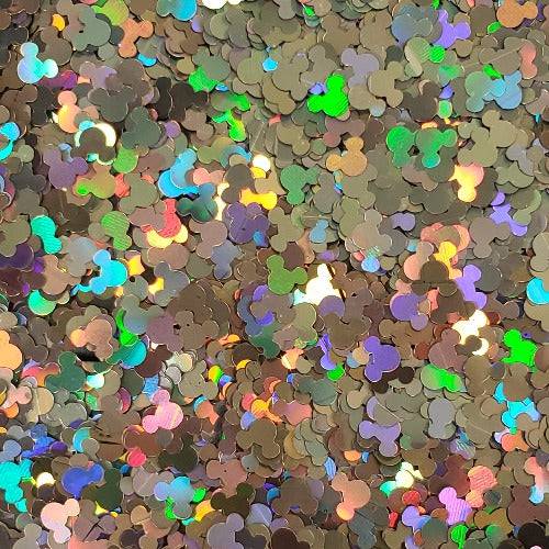 Mickey Shaped Head Glitter Shapes .5oz - WeSplurge.com