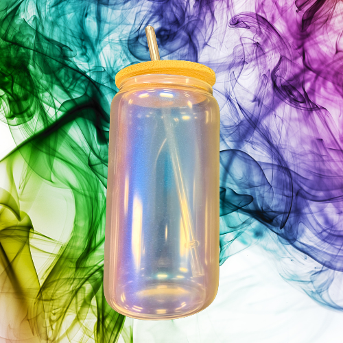 Iridescent Sublimation Glass Can Tumbler - WeSplurge.com