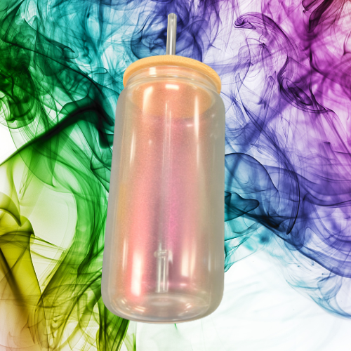 Iridescent Sublimation Glass Can Tumbler - WeSplurge.com