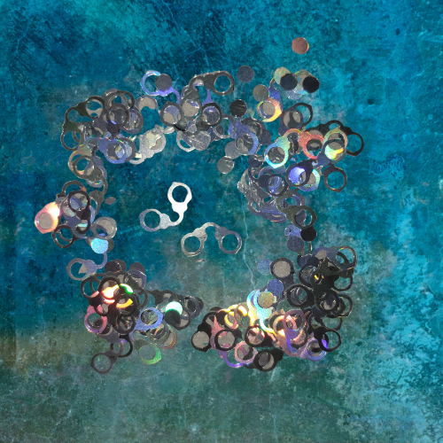 Silver Holographic Handcuff Glitter Shape .5oz