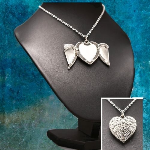 Sublimation Heart Locket Necklace - WeSplurge.com
