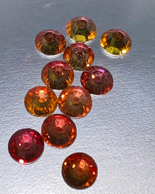 Red Flame Glass Silverback Stones