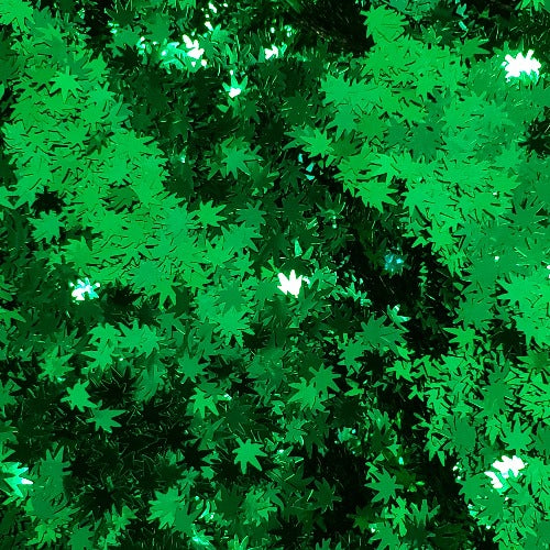 Marijuana/Hemp Leaf Glitter Shapes .5oz