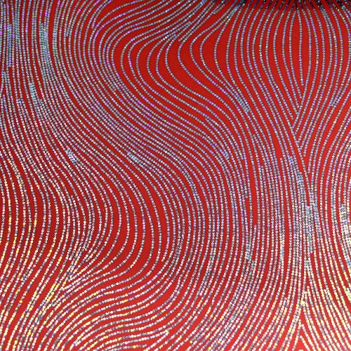 Wave of Lights Red Holo IntegriPro® HTV 9.75"x12"
