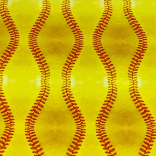 Yellow Softball Pattern Fashion Pattern HTV 12"x10"
