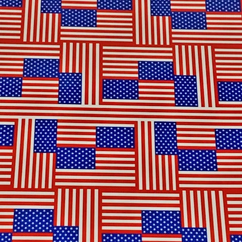 American Flags Fashion Pattern HTV 12"x15"